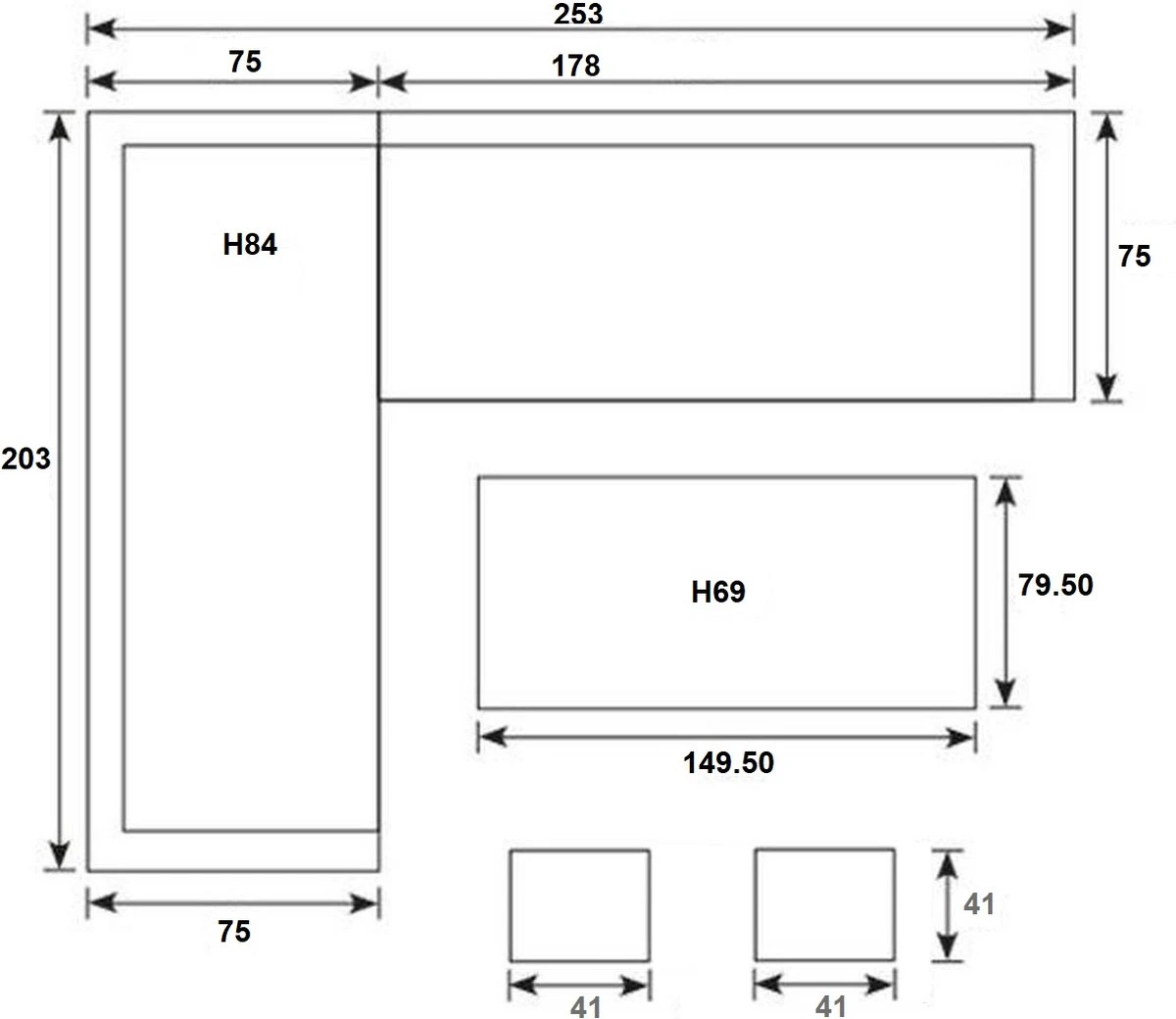 ATLANTIS | Riviera | Ensemble De Salon Set Angle Ensemble De Salle à Manger Ensemble De Jardin | Poufs Angle, Table Haute De Jardin, 2 Hockers | 6 Places 4 ATLANTIS | Riviera | Ensemble De Salon Set Angle Ensemble De Salle à Manger Ensemble De Jardin | Poufs Angle, Table Haute De Jardin, 2 Hockers | 6 Places – Image 4