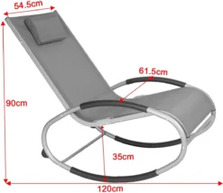Chaise à Bascule D'extérieur Confortable Kamyra® - Chaise De Jardin, Chaises De Jardin De Jardin - Pour Adultes Et Enfants - Aluminium - Grijs 16 Chaise à Bascule D'extérieur Confortable Kamyra® - Chaise De Jardin, Chaises De Jardin De Jardin - Pour Adultes Et Enfants - Aluminium - Grijs -Jardin Meubles Magasin 1200x1041 7
