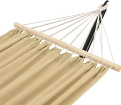 Hamac Avec Cadre Robuste Ensemble Toile Et Support Capacité De Charge 120 Kg Pour Intérieur Extérieur Acier Coton Polyester 200 X 100 Cm Noir Beige [en.casa] -Jardin Meubles Magasin 1200x1042