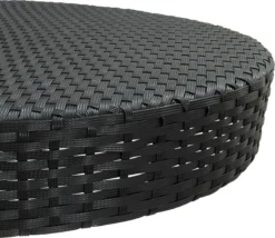 La Dolce Vita - Table De Jardin 5 Pièces Avec Chaises - Meuble Bar - Meuble Bar - Meuble D'angle Bar - Table Haute Avec Tabourets - Ensemble Bistro Avec Table Et Chaises Avec Coussins Poly Rotin Noir -Jardin Meubles Magasin 1200x1042 3