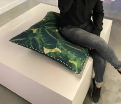 Coussin - Coussin D'extérieur - Design Jungle Exotique Avec Joli Liseré Vert/blanc - Christian Lacroix - Groot - 75x75cm Garni - Eyecatcher -Jardin Meubles Magasin 1200x1042 5