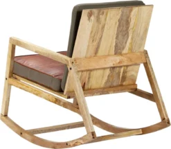 Prolenta Premium - Rocking Chair - Rocking Chair Cuir Véritable Et Bois De Manguier Massif Marron - Marron - Rocking Chair -Jardin Meubles Magasin 1200x1046 1