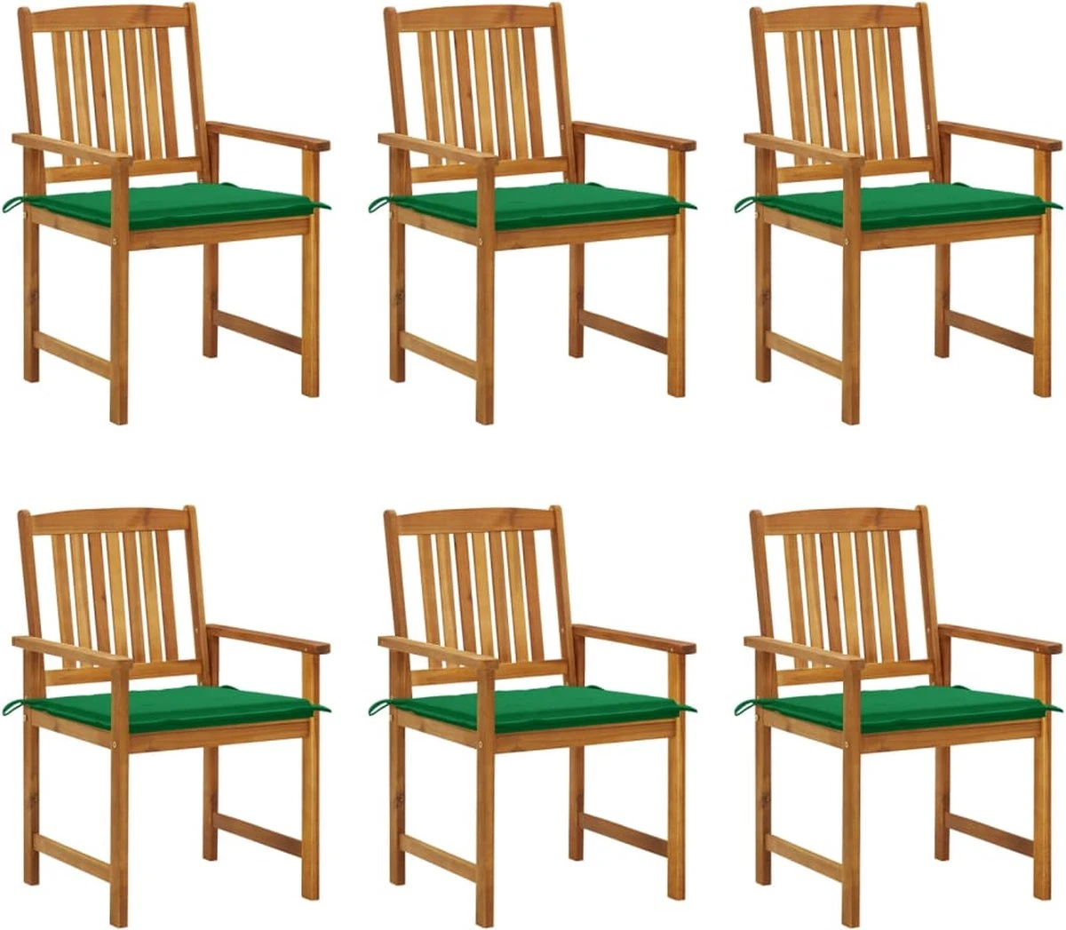 VidaLife Chaises De Jardin De Jardin 6 Pcs Avec Coussins En Bois D'acacia Massif 1 VidaLife Chaises De Jardin De Jardin 6 Pcs Avec Coussins En Bois D'acacia Massif