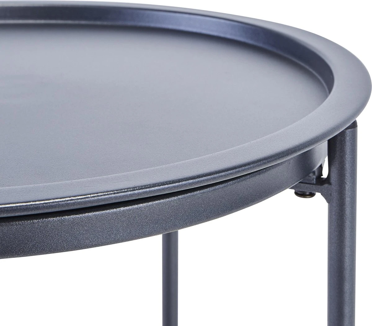 NATERIAL - Table D'appoint Plein Air MOBIS - Table De Jardin - Plateau Amovible - Ø45 Cm - Table Basse - Acier - Anthracite 2 NATERIAL - Table D'appoint Plein Air MOBIS - Table De Jardin - Plateau Amovible - Ø45 Cm - Table Basse - Acier - Anthracite – Image 2