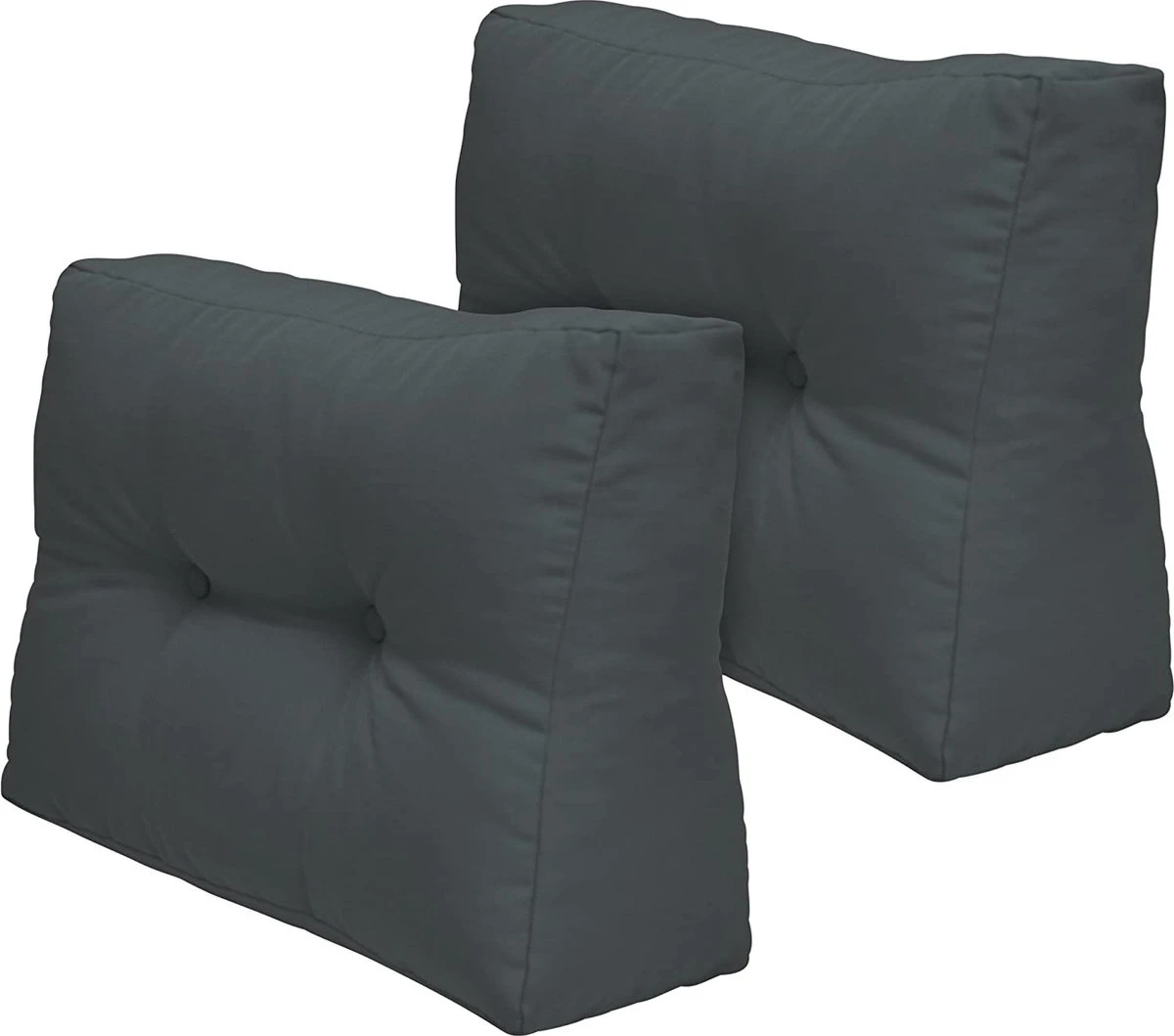 Coussin De Palette Beautissu Eco Elemets - 2x Coussin De Dossier á 60x40x15 Cm Pour Canapé Palette - Kussen Gris Graphite - Coussins De Palette En Qualité De Coussin De Matelas 2 Coussin De Palette Beautissu Eco Elemets - 2x Coussin De Dossier á 60x40x15 Cm Pour Canapé Palette - Kussen Gris Graphite - Coussins De Palette En Qualité De Coussin De Matelas – Image 2