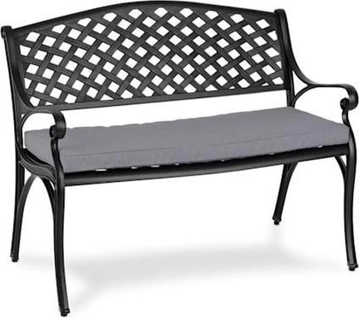 Ensemble Blumfeldt Pozzilli - Banc De Jardin Décoratif - 2 Places - Aluminium Moulé Sous Pression - Avec Coussin D'assise Et Housse 100 % Polyester Hydrofuge 1 Ensemble Blumfeldt Pozzilli - Banc De Jardin Décoratif - 2 Places - Aluminium Moulé Sous Pression - Avec Coussin D'assise Et Housse 100 % Polyester Hydrofuge
