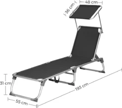 Chaise Longue - Chaise De Jardin - Chaise Longue - Avec Dossier Réglable - Pliable - Capacité De Charge 150 Kg -Jardin Meubles Magasin 1200x1064 5