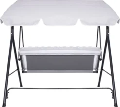 Banc De Balançoire Springos | Luna-Balançoire | 3 Places | Imperméable à L'eau | Comprend 2 Coussins | Auvent Réglable | 170 X 110 X 150 Cm | Rayé Gris Clair 30 Banc De Balançoire Springos | Luna-Balançoire | 3 Places | Imperméable à L'eau | Comprend 2 Coussins | Auvent Réglable | 170 X 110 X 150 Cm | Rayé Gris Clair -Jardin Meubles Magasin 1200x1065