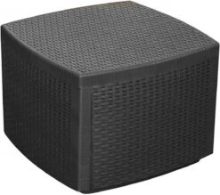 Boîte De Rangement Pour Table De Jardin Naturn Living™ - Aspect Rotin | 54x54x39.5cm | Boîte De Rangement Résistante Aux Intempéries | Oreiller étanche | Stockage De Jardin | Gris -Jardin Meubles Magasin 1200x1065 4