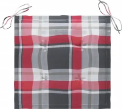 Decoways - Coussins Chaise De Coussins De Chaise De Jardin 4 Pièces Motif Losange 50x50x4 Cm Tissu Rouge -Jardin Meubles Magasin 1200x1067 6