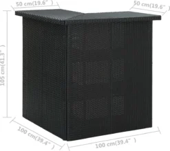 Prolenta Premium - Ensemble De Bar De Jardin 4 Pièces Avec Coussins Poly Rotin Noir -Jardin Meubles Magasin 1200x1070 11