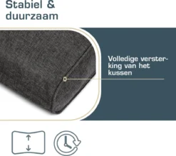 Bomoe Ilano - Coussin De Dossier Lounge Plein Air 60x40cm - Coussin De Jardin épaisseur 10cm, Lavable & Protection UV - Anthracite -Jardin Meubles Magasin 1200x1070 12