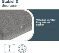 Bomoe Ilano - Coussin D'assise Lounge Plein Air 50x50cm - Coussin De Jardin épaisseur 8cm, Lavable & Protection UV - Gris Clair -Jardin Meubles Magasin 1200x1070 16