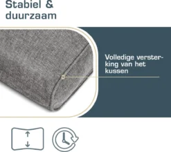 Bomoe Ilano - Coussin De Dossier Lounge Plein Air 70x40cm - Coussin De Jardin épaisseur 10cm, Lavable & Protection UV - Gris Clair -Jardin Meubles Magasin 1200x1070 20