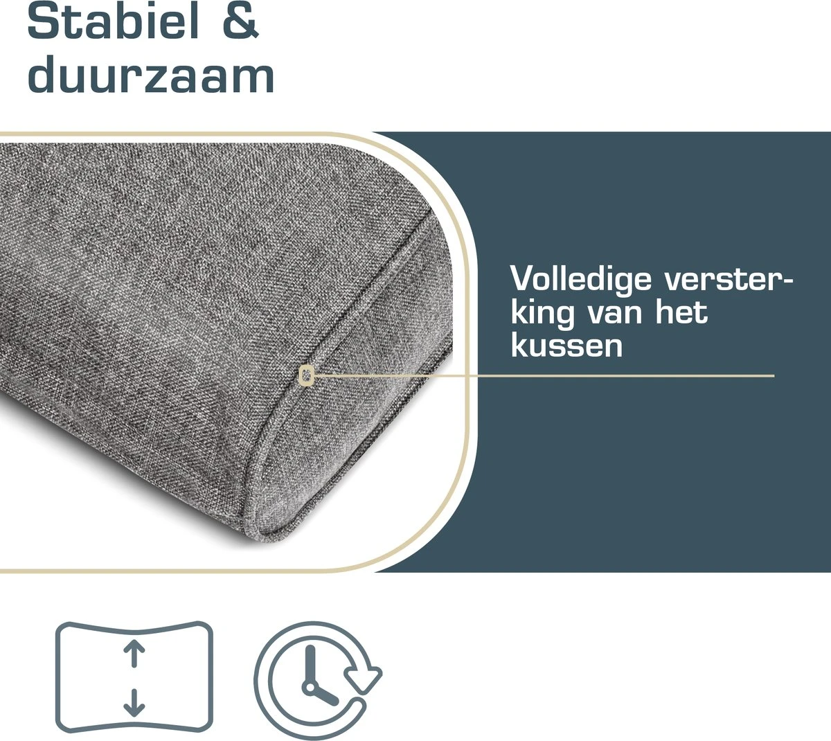 Bomoe Ilano - Coussin De Dossier Plein Air Lounge 50x40cm - Coussin De Jardin épaisseur 10cm, Lavable & Protection UV - Gris Clair 6 Bomoe Ilano - Coussin De Dossier Plein Air Lounge 50x40cm - Coussin De Jardin épaisseur 10cm, Lavable & Protection UV - Gris Clair – Image 6