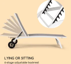 Chaise De Jardin Blumfeldt Limala - Chaise Longue - Chaise Relax - Dossier Réglable En 6 Positions - 2 Rabats - Capacité De Charge : 150 Kg Max. -Jardin Meubles Magasin 1200x1073 3