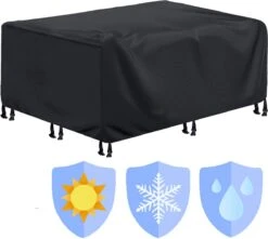 Housse De Chaise De Jardin Springos| Chaises De Jardin | Housse De Chaise De Jardin | Étanche | 200 X 68 X 70 Cm | Noir -Jardin Meubles Magasin 1200x1074 7