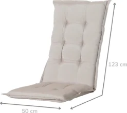 Madison - Coussin De Jardin - Universel - Dossier Haut - 4 Pcs. - Lin Panama - 123x50cm - Beige - Coussins De Chaise De Coussins De Chaise De Jardin - Chaise Standard 7 Madison - Coussin De Jardin - Universel - Dossier Haut - 4 Pcs. - Lin Panama - 123x50cm - Beige - Coussins De Chaise De Coussins De Chaise De Jardin - Chaise Standard -Jardin Meubles Magasin 1200x1076 5