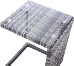 Ensemble De Meubles De Jardin En Rotin 5 Pièces - Ensemble De Salon De Terrasse Avec Auvent - Coussins Lavables Tissés Résistants Aux Intempéries Tissé Gris + Coussins Gris -Jardin Meubles Magasin 1200x1076 7