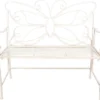 Canapé De Jardin 108*55*99cm Rectangle De Fer Wit Canapé Papillon Canapé Extérieur Jardin Mobilier De Jardin De Jardin
