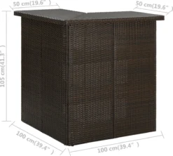 Prolenta Premium - Ensemble De Bar De Jardin 4 Pièces Avec Coussins Poly Rotin Marron -Jardin Meubles Magasin 1200x1080 5