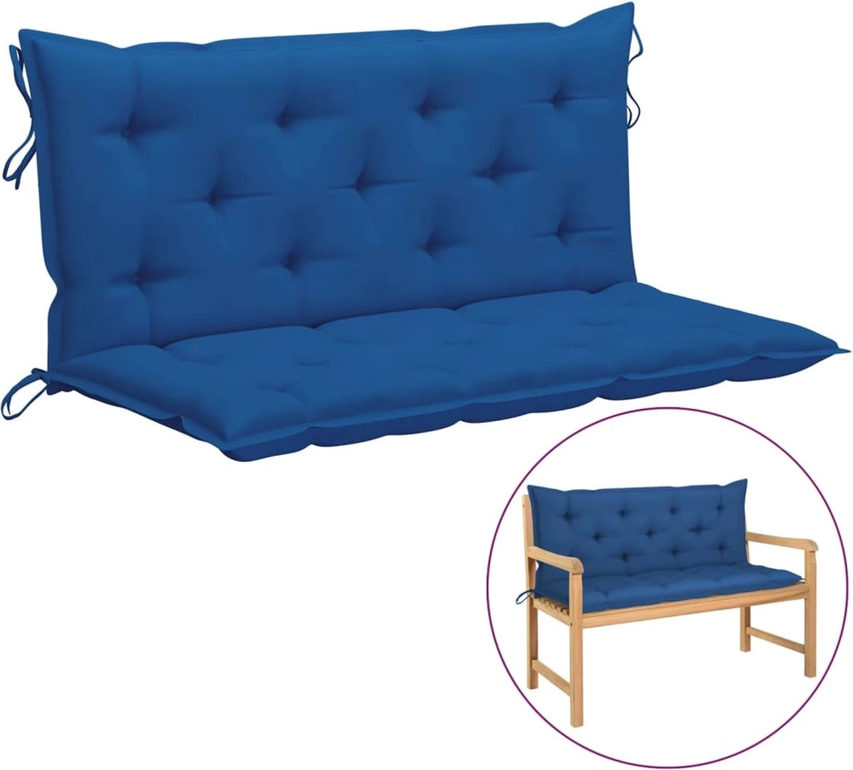 Prolenta Premium - Rocking Chair - Coussin Pour Rocking Chair 120 Cm Tissu Bleu - Blauw - Balançoire 1 Prolenta Premium - Rocking Chair - Coussin Pour Rocking Chair 120 Cm Tissu Bleu - Blauw - Balançoire