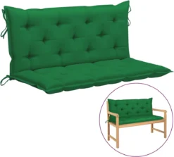 Prolenta Premium - Rocking Chair - Coussin Pour Rocking Chair 120 Cm Tissu Vert - Vert - Balançoire