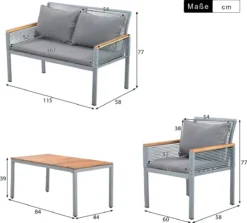 Salon De Jardin Merax - Salon De Jardin Avec Canapé Double - 2 Fauteuils Et Table - Salon De Jardin En Rotin Avec Coussins Gris 25 Salon De Jardin Merax - Salon De Jardin Avec Canapé Double - 2 Fauteuils Et Table - Salon De Jardin En Rotin Avec Coussins Gris -Jardin Meubles Magasin 1200x1084 8