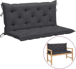 Prolenta Premium - Rocking Chair - Coussin Pour Rocking Chair 120 Cm Tissu Anthracite - Anthracite - Balançoire