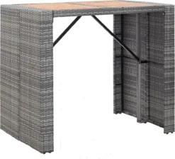 Ensemble De Bar De Jardin Premium - Ensemble De Bar De Jardin 5 Pièces Poly Rotin Et Bois D'acacia Gris 17 Ensemble De Bar De Jardin Premium - Ensemble De Bar De Jardin 5 Pièces Poly Rotin Et Bois D'acacia Gris -Jardin Meubles Magasin 1200x1088 4