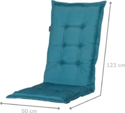Madison - Coussin De Jardin - Universel - Dossier Haut - 4 Pcs. - Panama Sea Blue - 123x50cm - Blauw - Coussins De Chaise De Jardin - Chaise Standard -Jardin Meubles Magasin 1200x1092 12