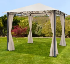 Pavillon De Jardin 3x3 M 280 G / M² Bâche De Toit étanche Pavillon Premium Avec 4 Parois Latérales Tente De Jardin En Tente De Fête Crème 30 Pavillon De Jardin 3x3 M 280 G / M² Bâche De Toit étanche Pavillon Premium Avec 4 Parois Latérales Tente De Jardin En Tente De Fête Crème -Jardin Meubles Magasin 1200x1096 4