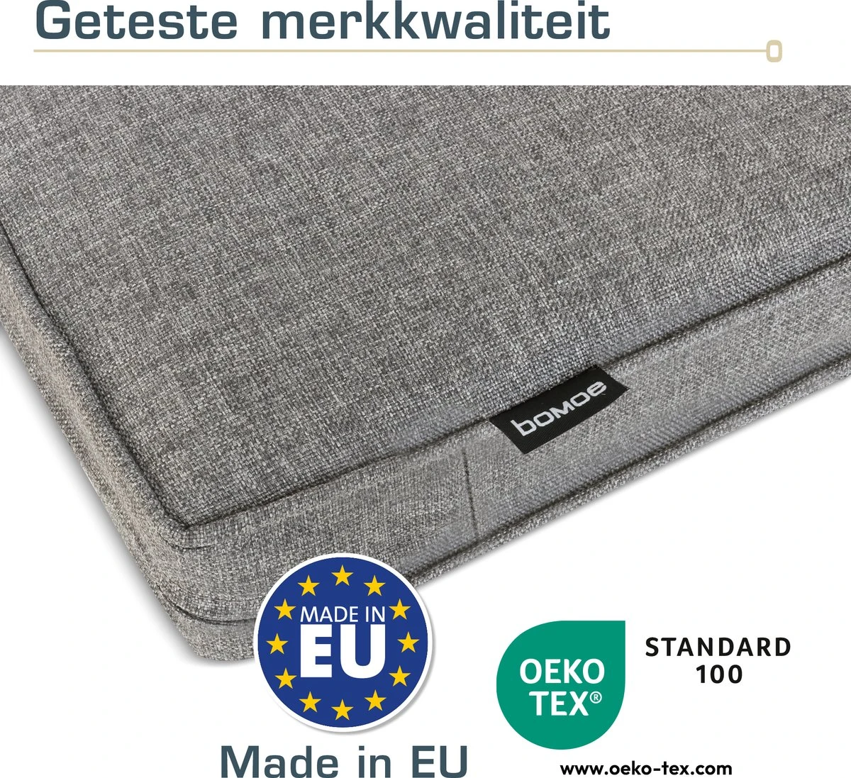 Bomoe Ilano - Coussin D'assise Plein Air Lounge 70x70cm - Coussin De Jardin épaisseur 8cm, Lavable & Protection UV - Gris Clair 8 Bomoe Ilano - Coussin D'assise Plein Air Lounge 70x70cm - Coussin De Jardin épaisseur 8cm, Lavable & Protection UV - Gris Clair – Image 8