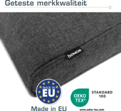 Bomoe Ilano - Coussin De Dossier Lounge Plein Air 70x40cm - Coussin De Jardin épaisseur 10cm, Lavable & Protection UV - Anthracite -Jardin Meubles Magasin 1200x1097 12