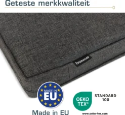 Bomoe Ilano - Coussin D'assise Lounge Plein Air 50x50cm - Coussin De Jardin épaisseur 8cm, Lavable & Protection UV - Anthracite -Jardin Meubles Magasin 1200x1097 16