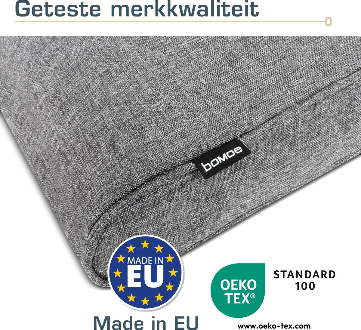 Bomoe Ilano - Coussin De Dossier Plein Air Lounge 50x40cm - Coussin De Jardin épaisseur 10cm, Lavable & Protection UV - Gris Clair 5 Bomoe Ilano - Coussin De Dossier Plein Air Lounge 50x40cm - Coussin De Jardin épaisseur 10cm, Lavable & Protection UV - Gris Clair – Image 5