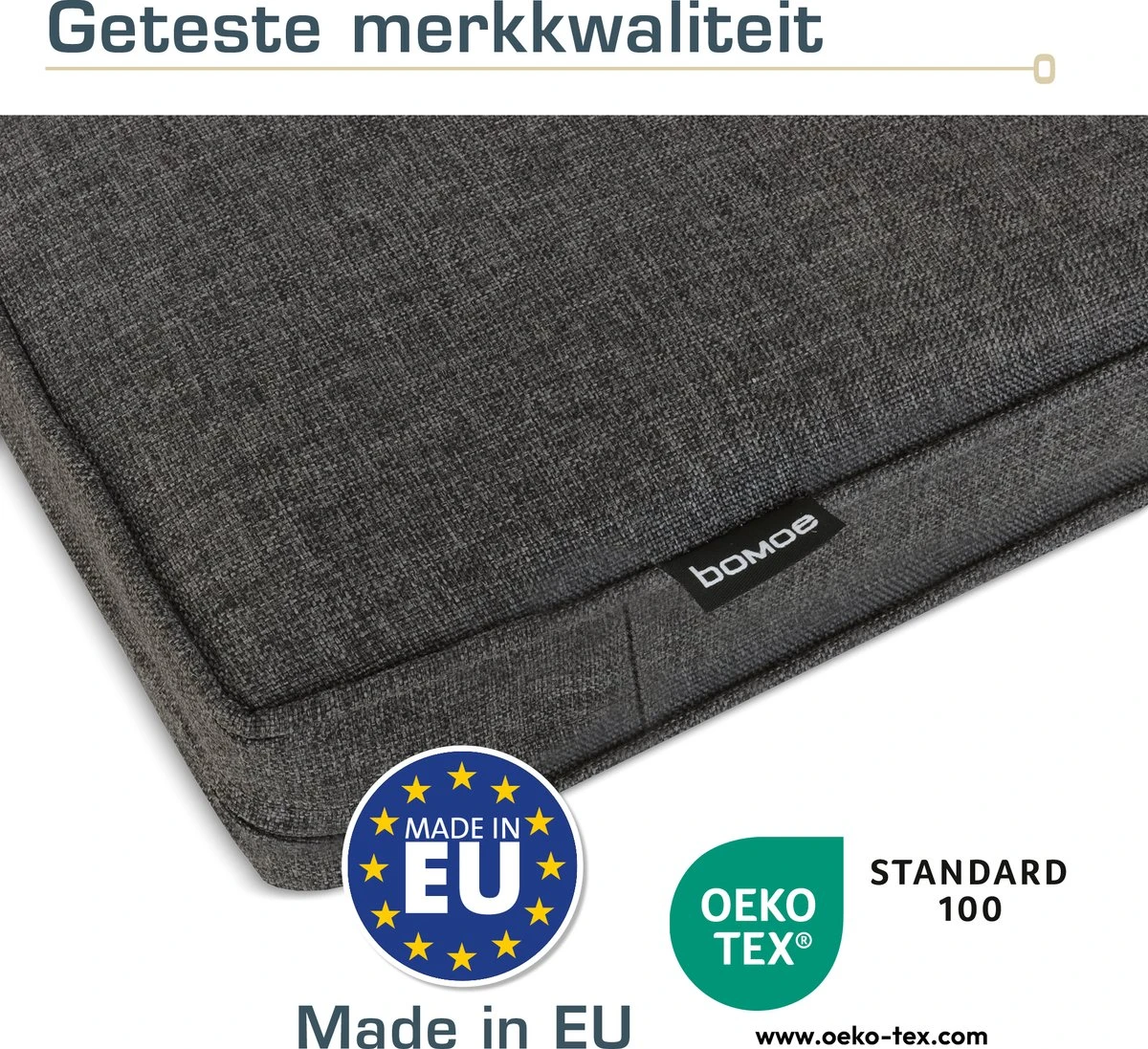 Bomoe Ilano - Coussin D'assise Plein Air Lounge 60x60cm - Coussin De Jardin épaisseur 8cm, Lavable & Protection UV - Anthracite 2 Bomoe Ilano - Coussin D'assise Plein Air Lounge 60x60cm - Coussin De Jardin épaisseur 8cm, Lavable & Protection UV - Anthracite – Image 2