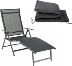 Chaise Longue Pliante Signature Home - Chaise Longue Avec Matelas De 6 Cm D'épaisseur - Kussen Amovible - En Aluminium Inoxydable - Respirant - Confortable - Réglable - Chargeable Jusqu'à 150 Kg - Noir -Jardin Meubles Magasin 1200x1102 2