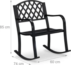 Relaxdays Chaise Berçante à L'extérieur - Chaise De Jardin Balançoire - Fonte - Siège De Jardin - Noir Antique 13 Relaxdays Chaise Berçante à L'extérieur - Chaise De Jardin Balançoire - Fonte - Siège De Jardin - Noir Antique -Jardin Meubles Magasin 1200x1102 3