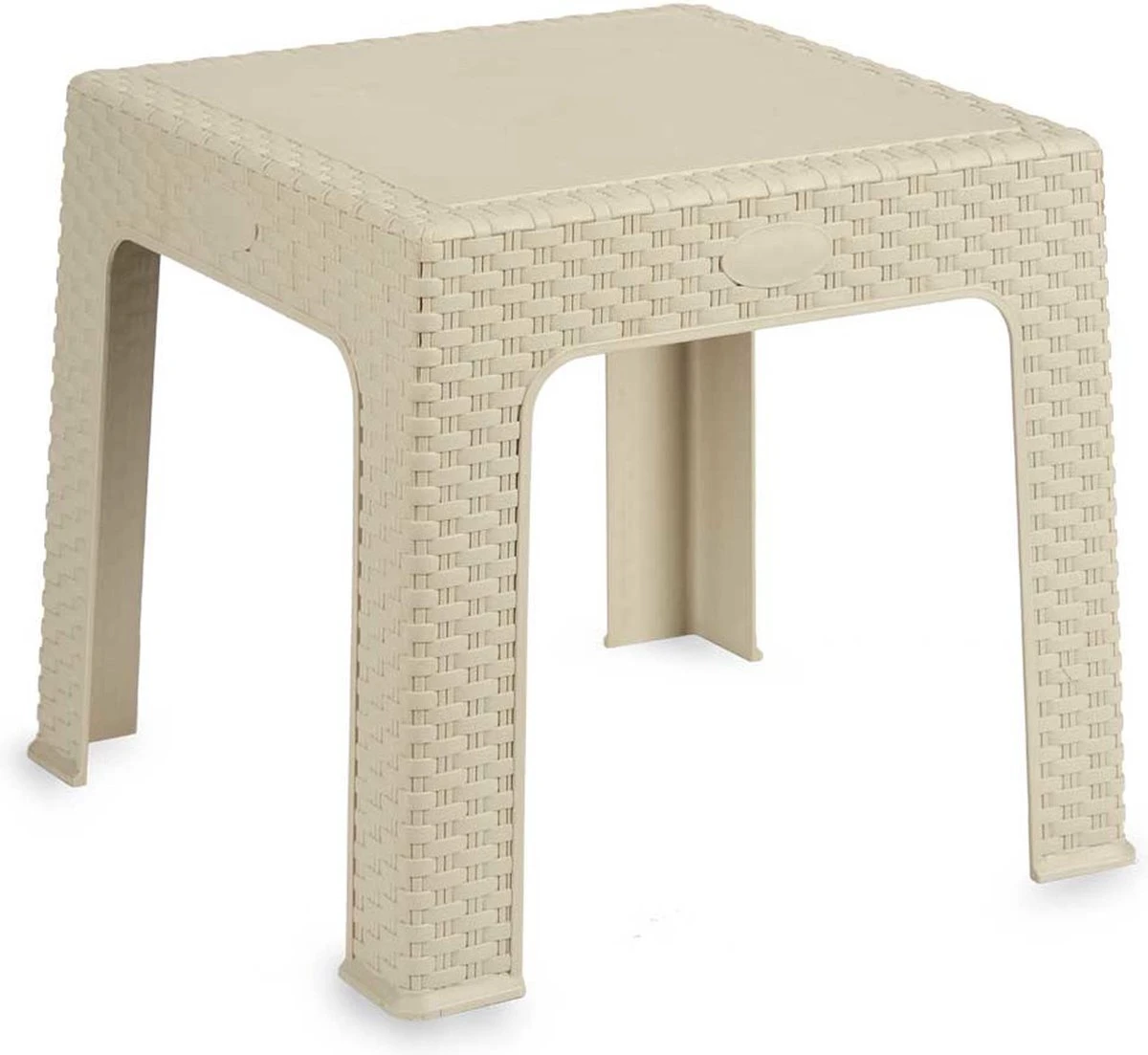 Set De 2 X Tables D'appoint En Rotin/renforceurs De Plantes Crème/beige 47 X 47 X 42 Cm Pour Usage Intérieur/extérieur 2 Set De 2 X Tables D'appoint En Rotin/renforceurs De Plantes Crème/beige 47 X 47 X 42 Cm Pour Usage Intérieur/extérieur – Image 2