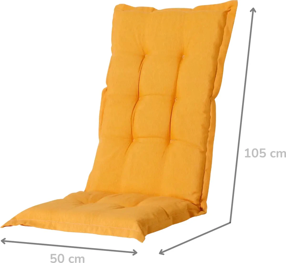 Madison - Coussin De Jardin - Universel - Dossier Bas - 6 Pcs. - Panama Golden Glow - 105x50cm - Jaune - Coussins De Chaise De Coussins De Chaise De Jardin - Chaise Standard 4 Madison - Coussin De Jardin - Universel - Dossier Bas - 6 Pcs. - Panama Golden Glow - 105x50cm - Jaune - Coussins De Chaise De Coussins De Chaise De Jardin - Chaise Standard – Image 4