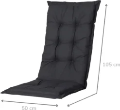 Madison - Coussin De Jardin - Universel - Dossier Bas - 4 Pcs. - Basic Black - 105x50cm - Zwart - Coussins De Chaise De Coussins De Chaise De Jardin - Chaise Debout -Jardin Meubles Magasin 1200x1107 5
