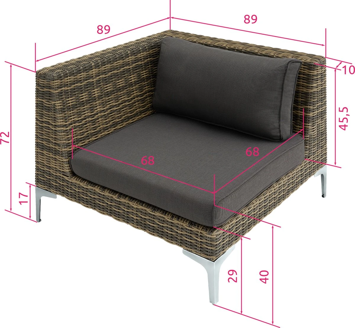 Tectake - Ensemble Osier Modulaire Villanova Coin Droit Naturel - 404416 4 Tectake - Ensemble Osier Modulaire Villanova Coin Droit Naturel - 404416 – Image 4