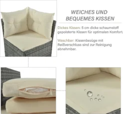 Merax Salon De Jardin 9 Personnes - Salon De Jardin - Banc De Jardin - Table De Jardin - Salon De Jardin Salon De Jardin - Salon De Jardin Avec Coussins - Gris Clair 16 Merax Salon De Jardin 9 Personnes - Salon De Jardin - Banc De Jardin - Table De Jardin - Salon De Jardin Salon De Jardin - Salon De Jardin Avec Coussins - Gris Clair -Jardin Meubles Magasin 1200x1113