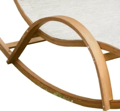 Nancy's Steamboat Rocking Chair - Fauteuil Relax - Toit Mélèze - Bois De Mélèze - Grijs/ Wit - 190 X 135 X 185 Cm -Jardin Meubles Magasin 1200x1114 2