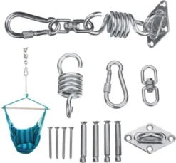 Hamac De Luxe , Sac De Boxe, Système De Suspension De Balançoire HEAVY DUTY ! Jusqu'à 450KG Pour Le BOIS Et Le BÉTON, Le PLAFOND Et Le MUR -Jardin Meubles Magasin 1200x1114 3