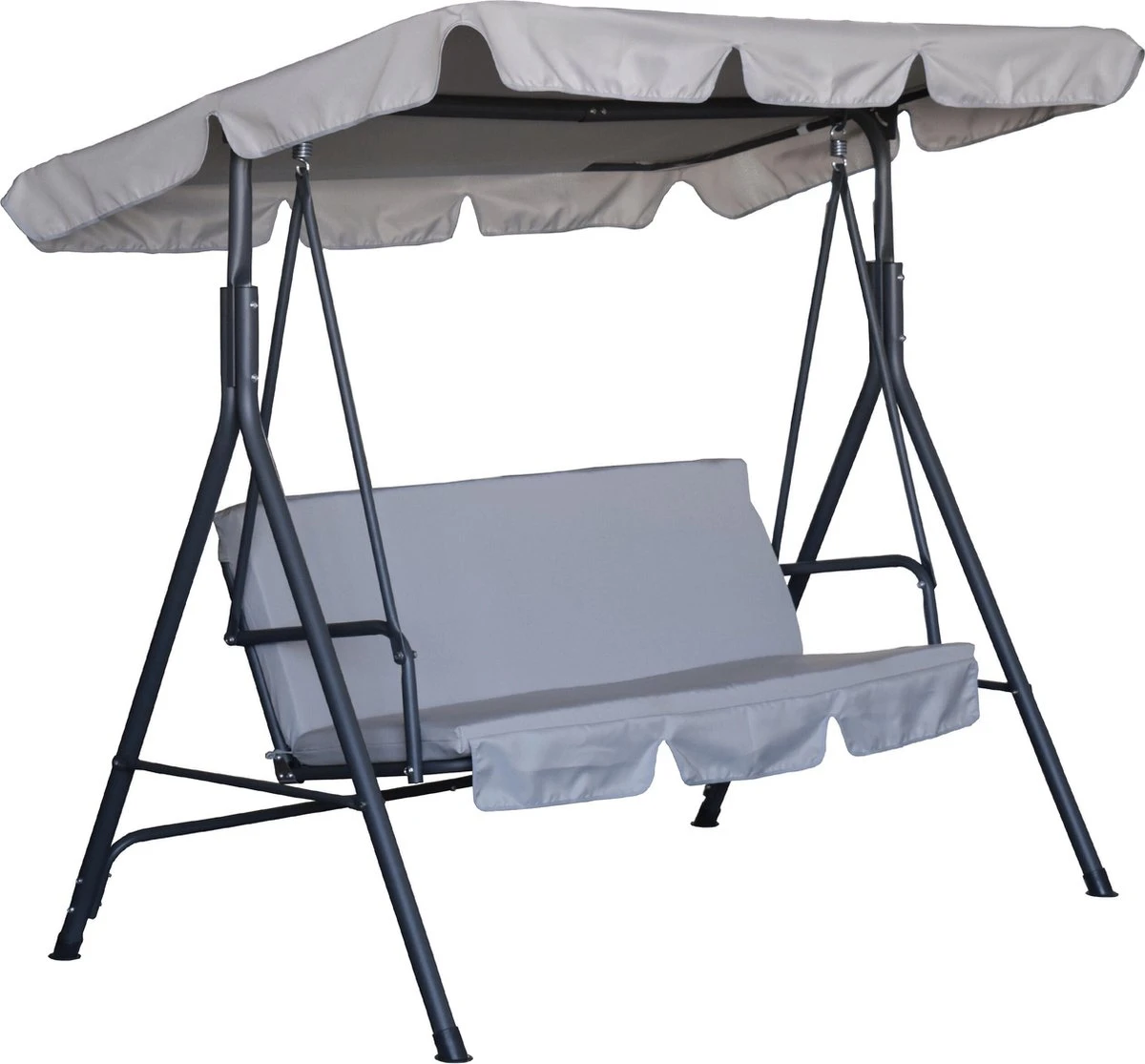 GENERIC - Balançoire De Jardin - Balançoire 3 Places Avec Auvent - Avec Kussen - Max.180kg - H.151 X L.170 X P.112 Cm - Acier - Polyester - Gris Foncé - Canapé Balançoire - Siège Balançoire 1 GENERIC - Balançoire De Jardin - Balançoire 3 Places Avec Auvent - Avec Kussen - Max.180kg - H.151 X L.170 X P.112 Cm - Acier - Polyester - Gris Foncé - Canapé Balançoire - Siège Balançoire