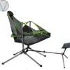 Chaise De Pêche - Chaise Suspendue Avec Support - Chaise De Camping Pliable - Avec Repose-pieds - Garantie De Satisfaction à 100% - Jusqu'à 120 Kg
