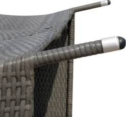 Banc De Jardin El Mirage De Nancy's - Chaises De Jardin De Jardin - Canapé 2 Places - Table - Poly Rotin - Tressé - Osier - Acier - Grijs - 133 X 63 X 84 Cm -Jardin Meubles Magasin 1200x1117