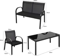 Ensemble De Salon MaxxGarden - Coin Salon 4 Personnes - Ensemble De Jardin En Acier Textilène -Jardin Meubles Magasin 1200x1118 7